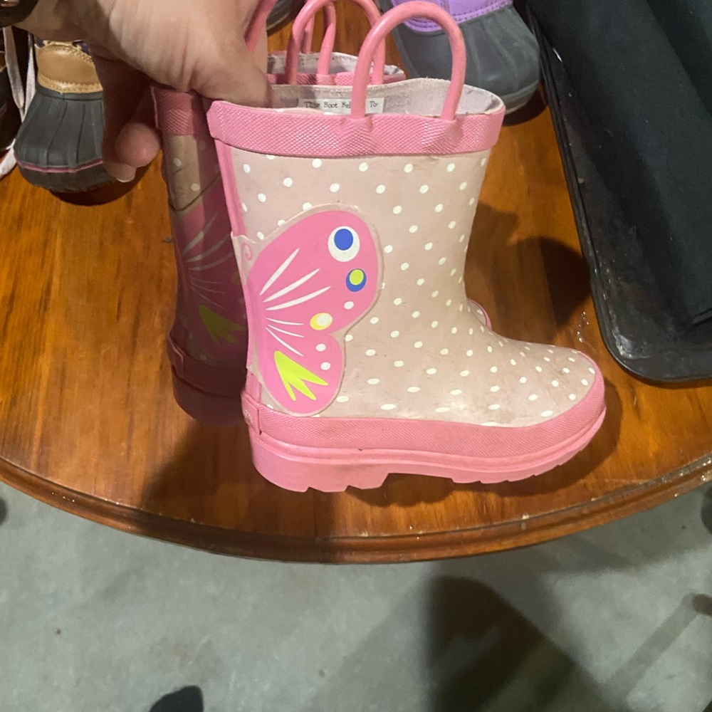 butterfly rain boots